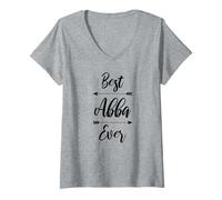 Femme Meilleur cadeau Abba Ever T-Shirt avec Col en V