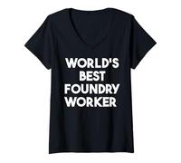 Femme Meilleur Ouvrier de fonderie au Monde T-Shirt avec Col en V