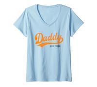 Femme Meilleur Papa du Monde - sans Blague - Papa Depuis 1936 T-Shirt avec Col en V