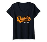 Femme Meilleur Papa du Monde - sans Blague - Papa Depuis 1968 T-Shirt avec Col en V