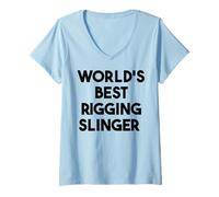 Femme Meilleure fronde de gréement au monde T-Shirt avec Col en V