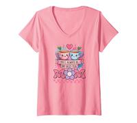 Femme Meilleure mère, Dessin animé, Maman drôle, tu seras Toujours Mon Meilleur thé T-Shirt avec Col en V