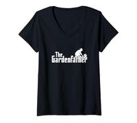 Femme Meilleurs cadeaux de père de jardinage The Gardenfather Men T-Shirt avec Col en V