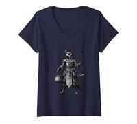 Femme Melchom Le Gardien d'équilibre T-Shirt avec Col en V