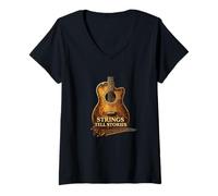 Femme Mélodie intemporelle Storytelling Music Art T-Shirt avec Col en V