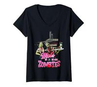 Femme Mel's Die-in Zombies Halloween T-Shirt avec Col en V