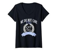 Femme Membre fondateur We Do Not Care T-Shirt avec Col en V