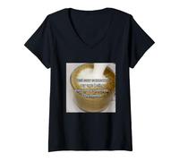 Femme Meme de café drôle de Jalousie talentueuse T-Shirt avec Col en V