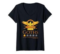 Femme Meme de l'histoire Romaine Antique - Goths - SPQR Rome Tardif médiéval T-Shirt avec Col en V
