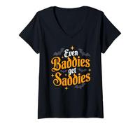 Femme Même Les méchants Deviennent des trilles T-Shirt avec Col en V
