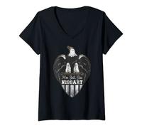 Femme M'en Bati Sieu Nissart Niçois Nice PACA 06 Humour T-Shirt avec Col en V