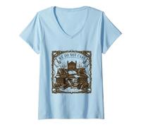 Femme Ménopause Nous ne Nous soucions Pas de la ménopause WDNC Livres T-Shirt avec Col en V