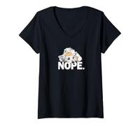Femme Mens & Womens Cute Nope Chinese Crested Lover T-Shirt avec Col en V