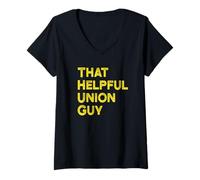 Femme Mens Womens That Helpful Union Guy Thug Union Rep T-Shirt avec Col en V