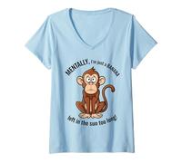 Femme Mentalement, Je ne suis qu'une Banane restée trop Longtemps au Soleil T-Shirt avec Col en V