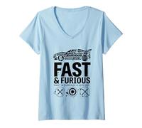 Femme Merch du Film Fast and Furious I Don't Have Friends T-Shirt avec Col en V