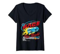 Femme Merch du Film Race The Night Fast and Furious T-Shirt avec Col en V