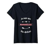 Femme Merci Manager Je suis Une manageuse Qui déchire T-Shirt avec Col en V