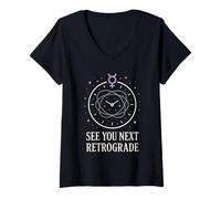 Femme Mercure Retrograde Survivor Drôle Astrologie Meme Zodiac T-Shirt avec Col en V