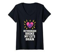 Femme Mercure Retrograde Survivor Drôle Astrologie Meme Zodiac T-Shirt avec Col en V