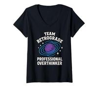 Femme Mercure Retrograde Survivor Drôle Astrologie Meme Zodiac T-Shirt avec Col en V