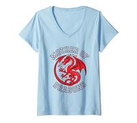 Femme Mère du Dragon fête des mères Dragon Mère T-Shirt avec Col en V