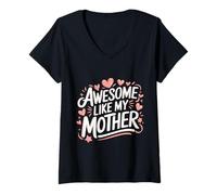 Femme Mère géniale comme ma mère T-Shirt avec Col en V
