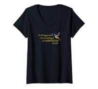 Femme Merveilleux Colibri T-Shirt avec Col en V