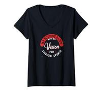 Femme Mes Actions s'alignent avec ma Vision pour la Croissance spirituelle consciente T-Shirt avec Col en V