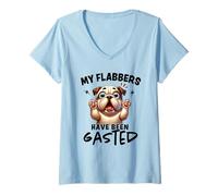 Femme Mes flabbers Ont été dégustés de façon Amusante T-Shirt avec Col en V