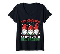 Femme Mes nains ont dit qu'ils avaient besoin de nouveaux amis T-Shirt avec Col en V