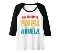 Femme Mes personnes préférées m'appellent Abuela Vintage Mother's Day Manche Raglan