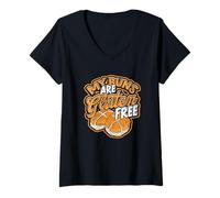 Femme Mes Petits Pains sont sans Gluten - Healthy Bread Recipes Vegan Baker T-Shirt avec Col en V