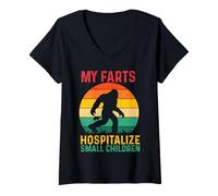 Femme Mes pets hospitalisent les petits enfants T-Shirt avec Col en V