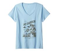 Femme Mes Plantes de Jardin sont ma thérapie de résilience T-Shirt avec Col en V
