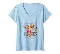 Femme Messager Volant avec des Ailes - Hermes T-Shirt avec Col en V