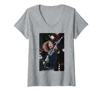 Femme Metallica Live : concert hommage à Jason Newsted et à Freddie Mercury T-Shirt avec Col en V