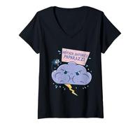 Femme Météorologue Chasseur D'orages Natures Paparazzi T-Shirt avec Col en V