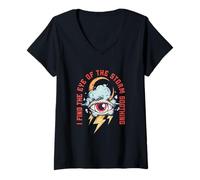 Femme Météorologue Chasseur D'orages T-Shirt avec Col en V