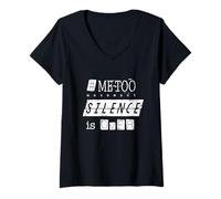 Femme #metoo T-shirt (Woman Empowerment) Anti-abus T-Shirt avec Col en V