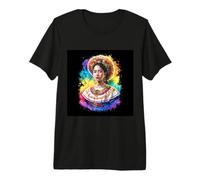 Femme Mexicaine avec de la lumière de la Couleur Arc-en-Ciel T-Shirt Haut de Gamme