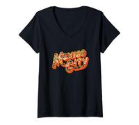 Femme Mexico Cityscape Inside Retro Typographie Mexico City Travel T-Shirt avec Col en V