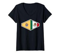 Femme Mexico Heritage: New Jersey Pride T-Shirt avec Col en V