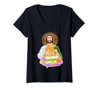 Femme Mexico San Judas Tadeo Saint Jude Thaddeus Mexicans T-Shirt avec Col en V