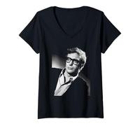 Femme Michael Caine Det Carter The Italian Job Portrait 1965 T-Shirt avec Col en V