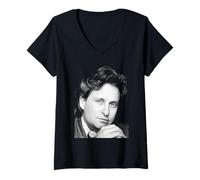 Femme Michael Douglas Wall Street Fatal Attraction Acteur T-Shirt avec Col en V