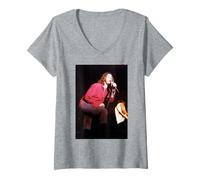 Femme Michael Hutchence INXS Full Moon Dirty Hearts 1993 T-Shirt avec Col en V