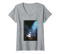 Femme Michael Jackson en Concert à Wembley for Bad Tour 1988 T-Shirt avec Col en V