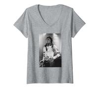 Femme Michael Jackson en Direct sur scène à l'Aintree Bad Tour T-Shirt avec Col en V