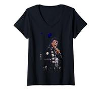 Femme Michael Jackson Live California Bad Tour par Michael Grecco T-Shirt avec Col en V